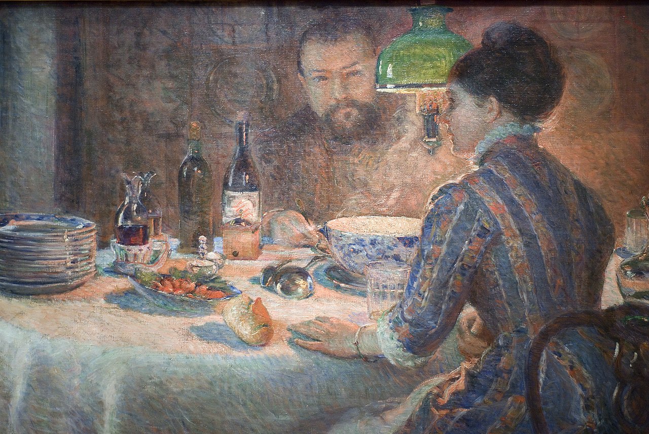 Under the Lamp by Marie Bracquemond
