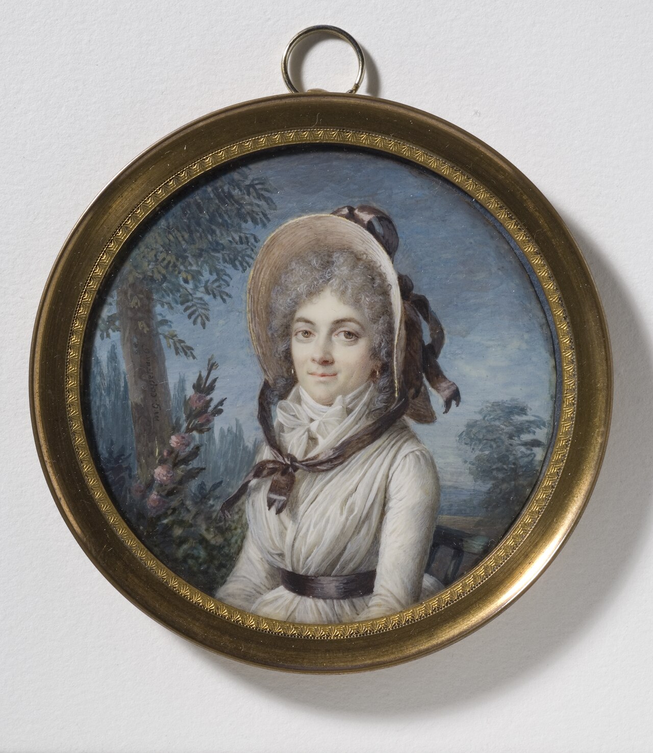 Miniature portrait of Stéphanie-Félicité Ducrest de St Aubin by Marie-Gabrielle Capet