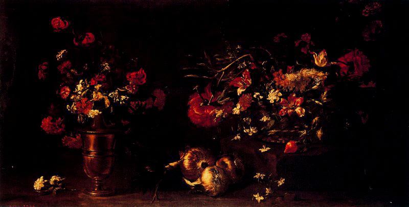Vases and onions by Mario Nuzzi