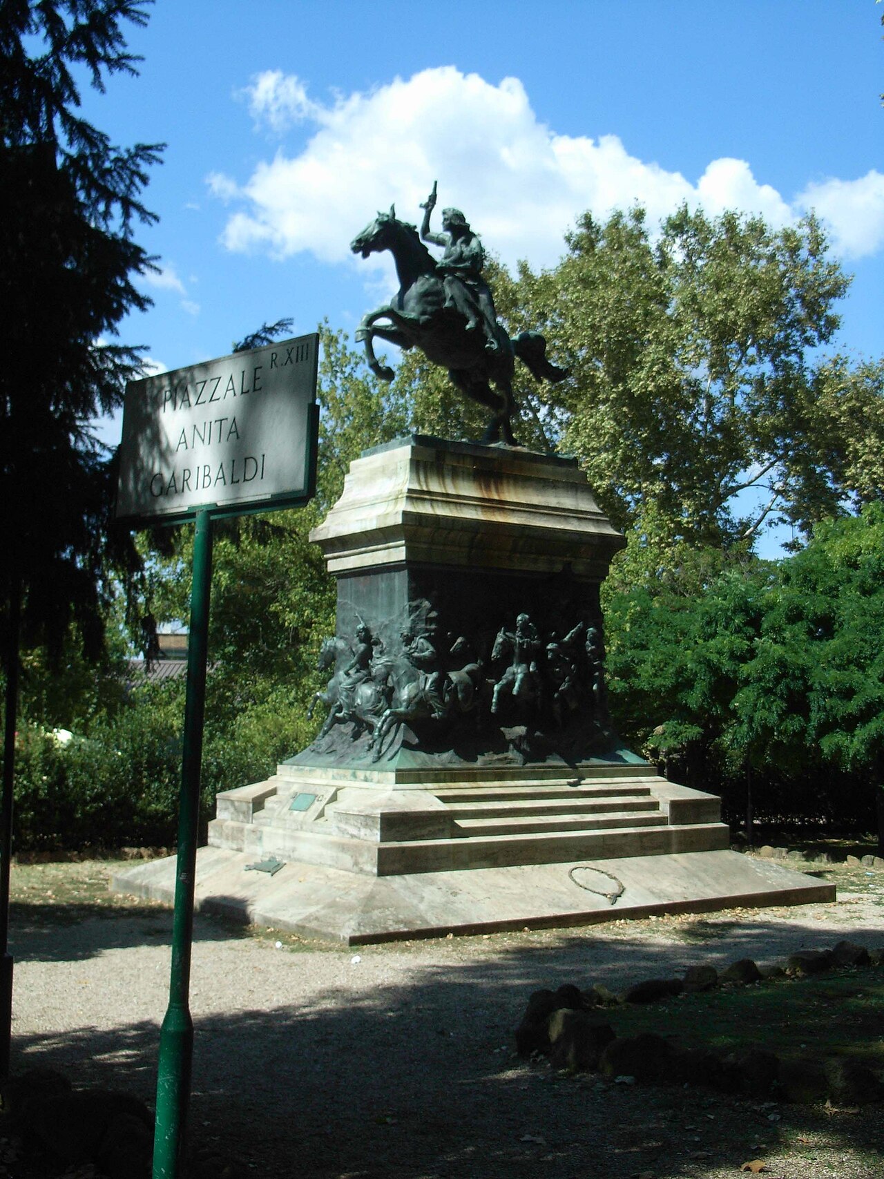 Monument to Anita Garibaldi by Mario Rutelli