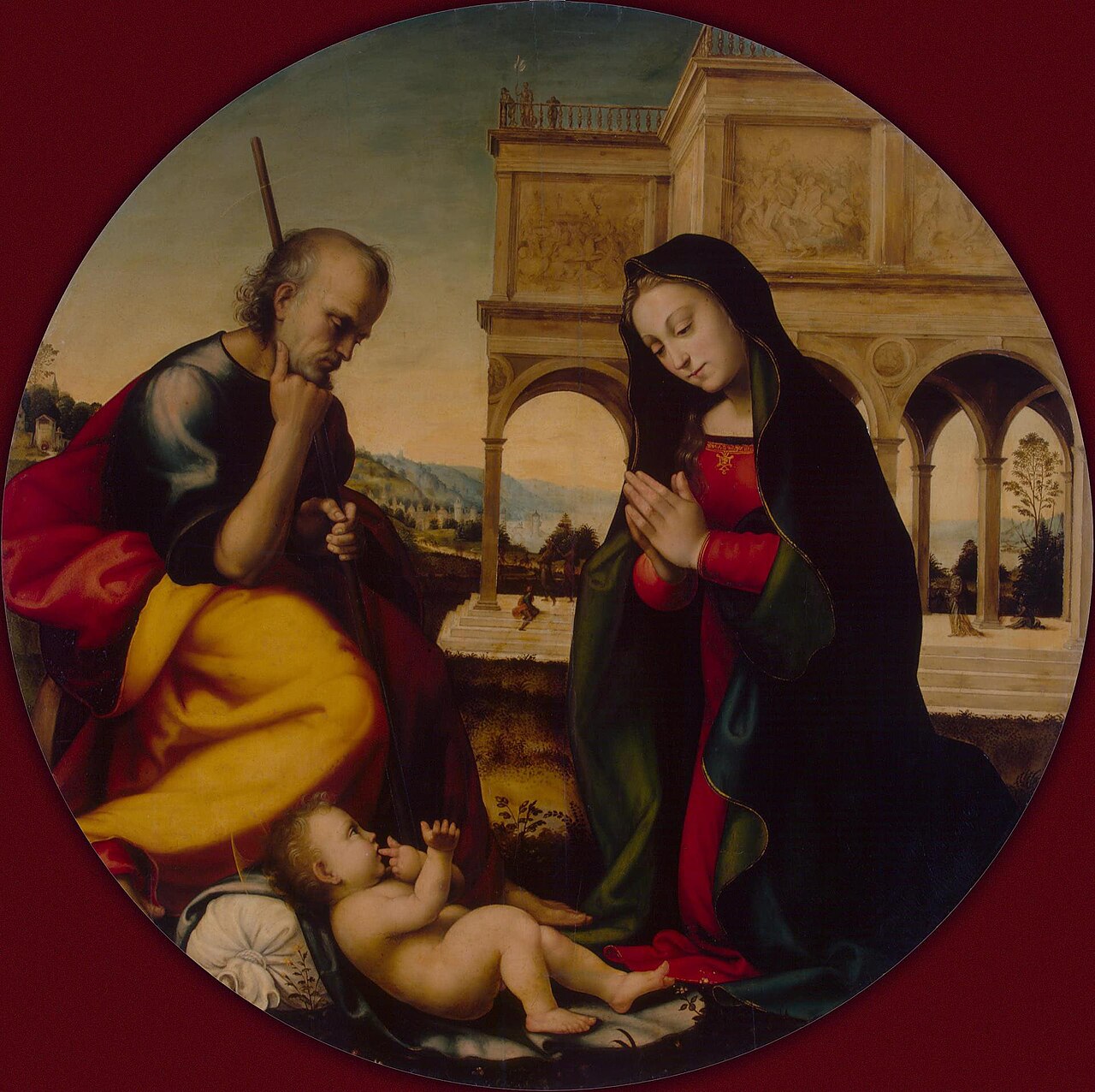 Adoration of the Christ Child by Mariotto Albertinelli
