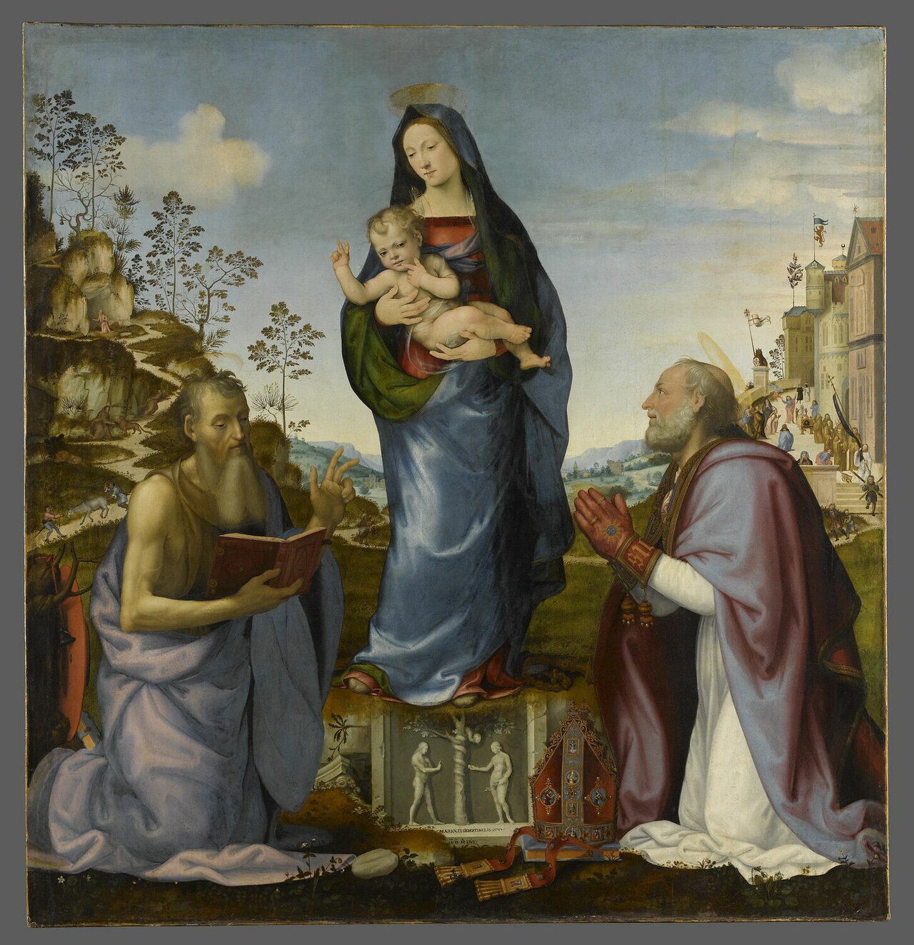 Madonna and Child with Sts. Jerome and Zenobius by Mariotto Albertinelli