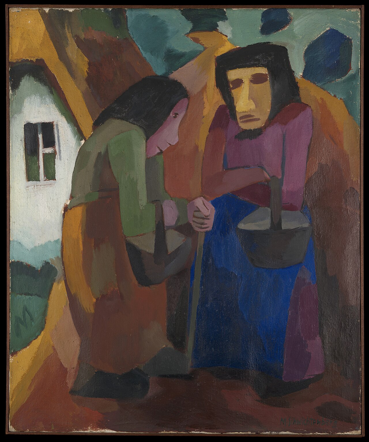 Frauen vor dem Hau by Martel Schwichtenberg