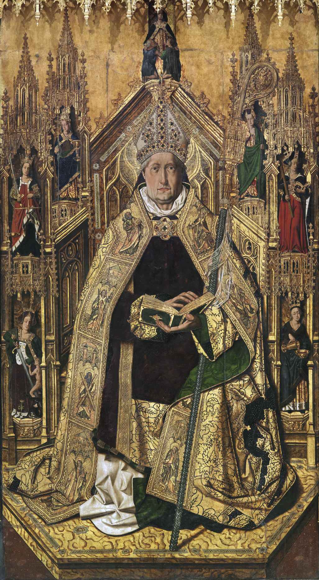 Santo Domingo de Silos entronizado como obispo, de Bartolomé Bermejo (Museo del Prado) by Martín Bernat