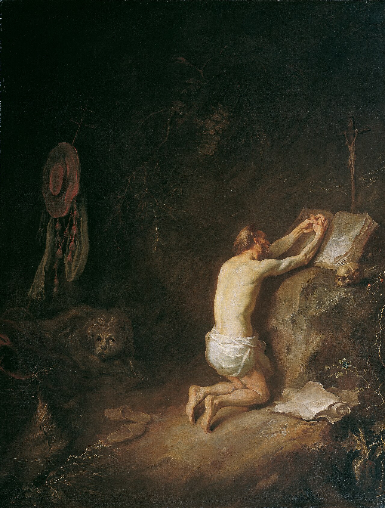 The penitent St. Jerome in the wilderness by Martin Johann Schmidt