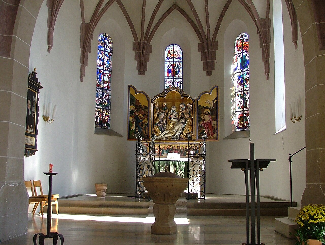 Altarpiece parish church Merklingen by Martin Schaffner