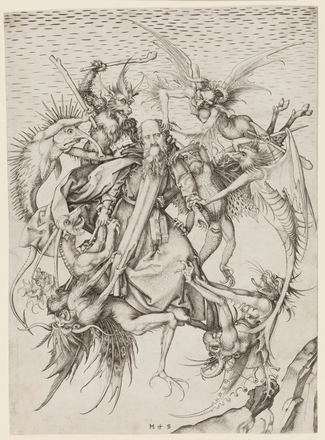 Saint Anthony Tormented by Demons by Martin Schongauer