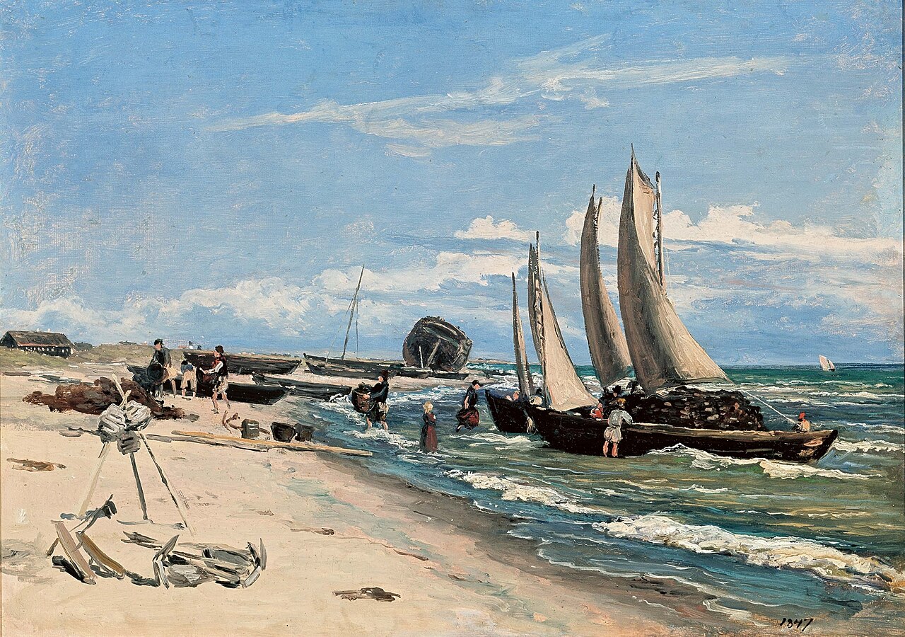 The Beach at Skagen Vesterby by Martinus Rørbye