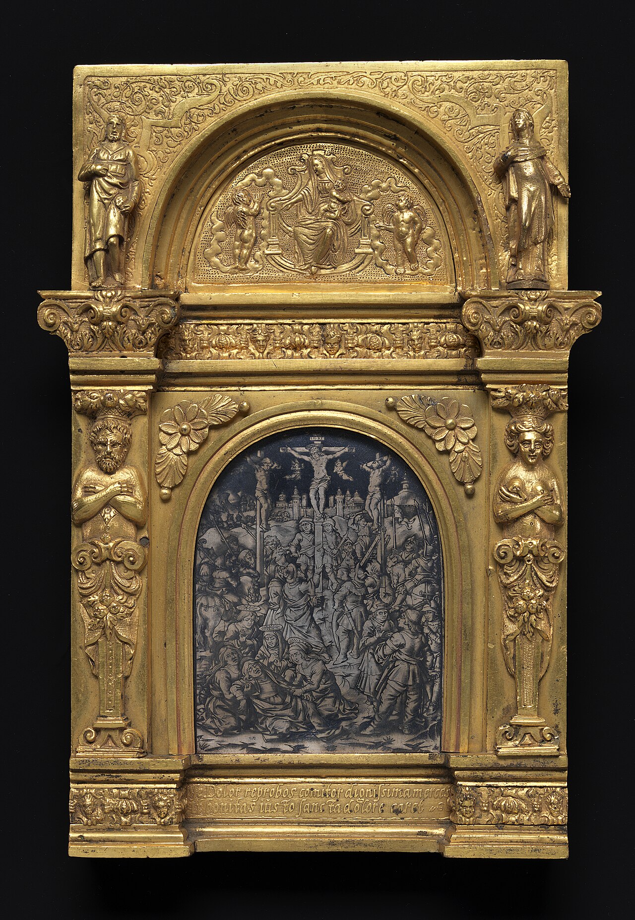 Pax: Crucifixion with Two Thieves by Maso Finiguerra