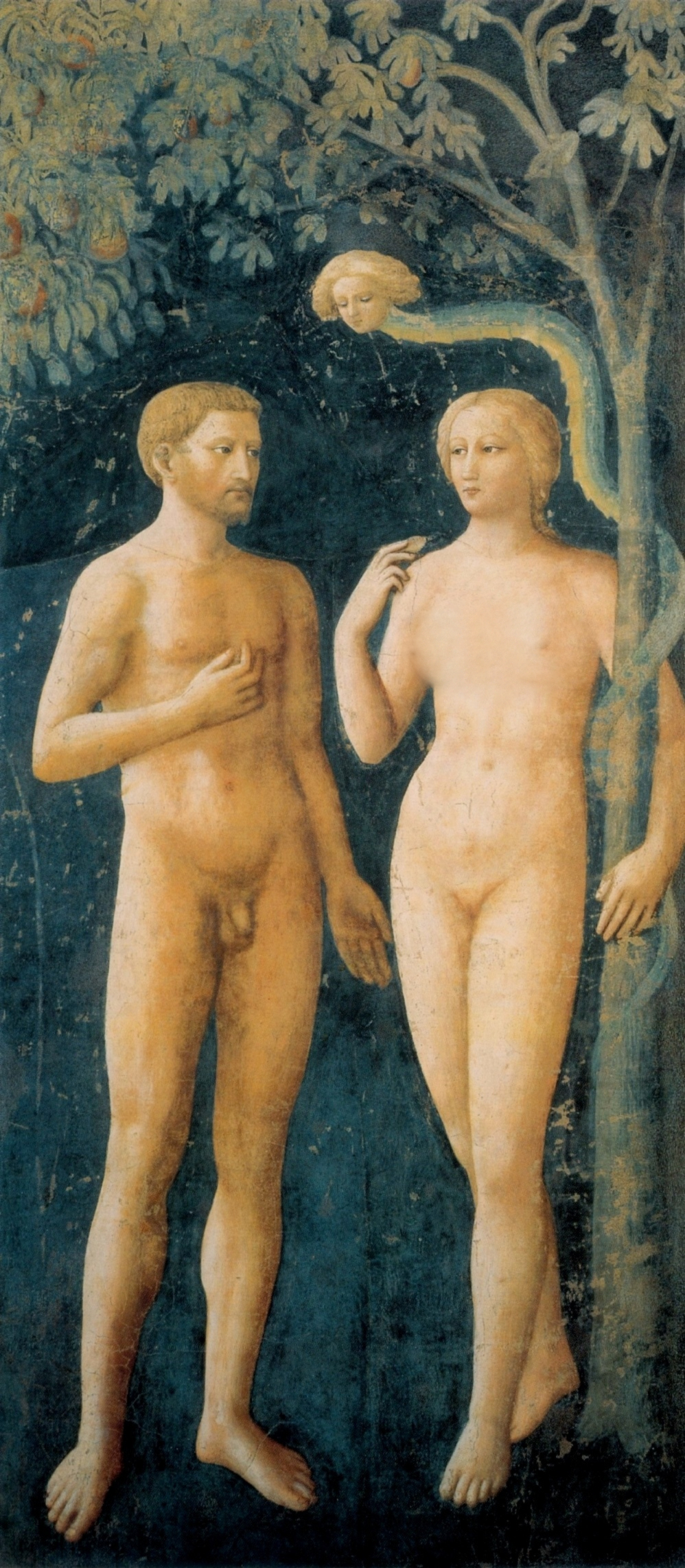 Temptation of Adam and Eve by Masolino da Panicale