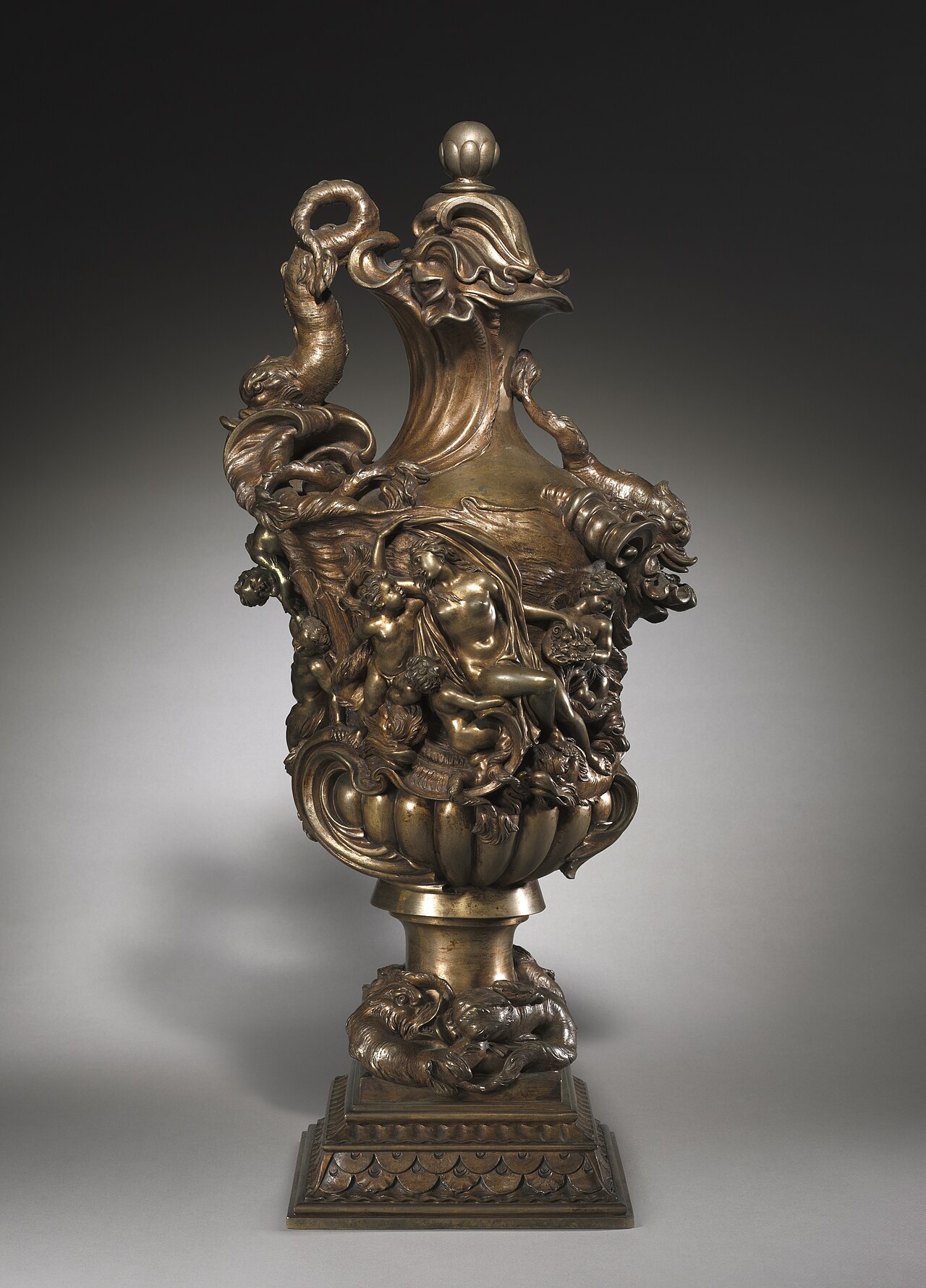 Ewer with Triumph of Galatea by Massimiliano Soldani Benzi