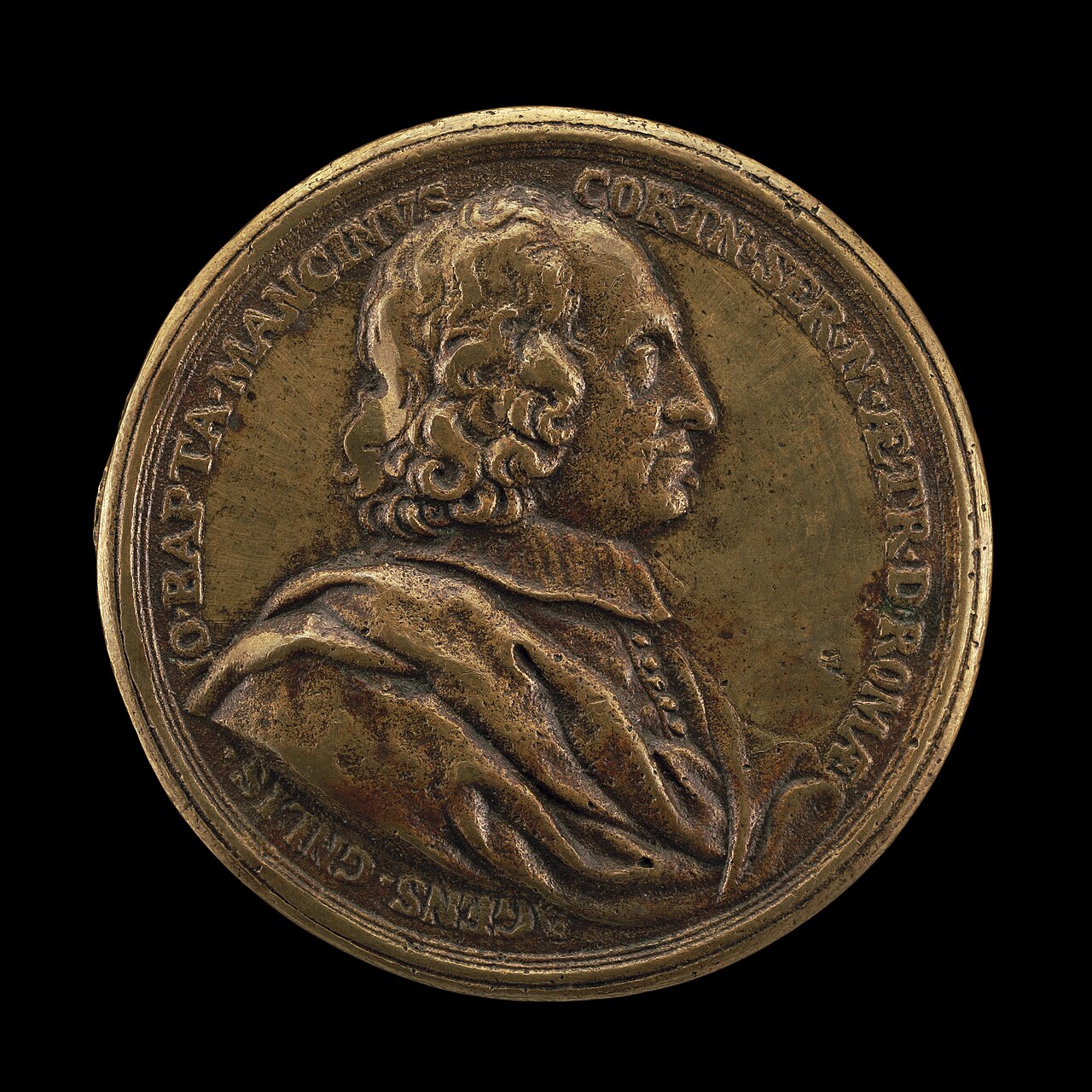 Giovanni Battista Mancini, died 1694, Agent General of Tuscany in Rome [obverse] by Massimiliano Soldani Benzi
