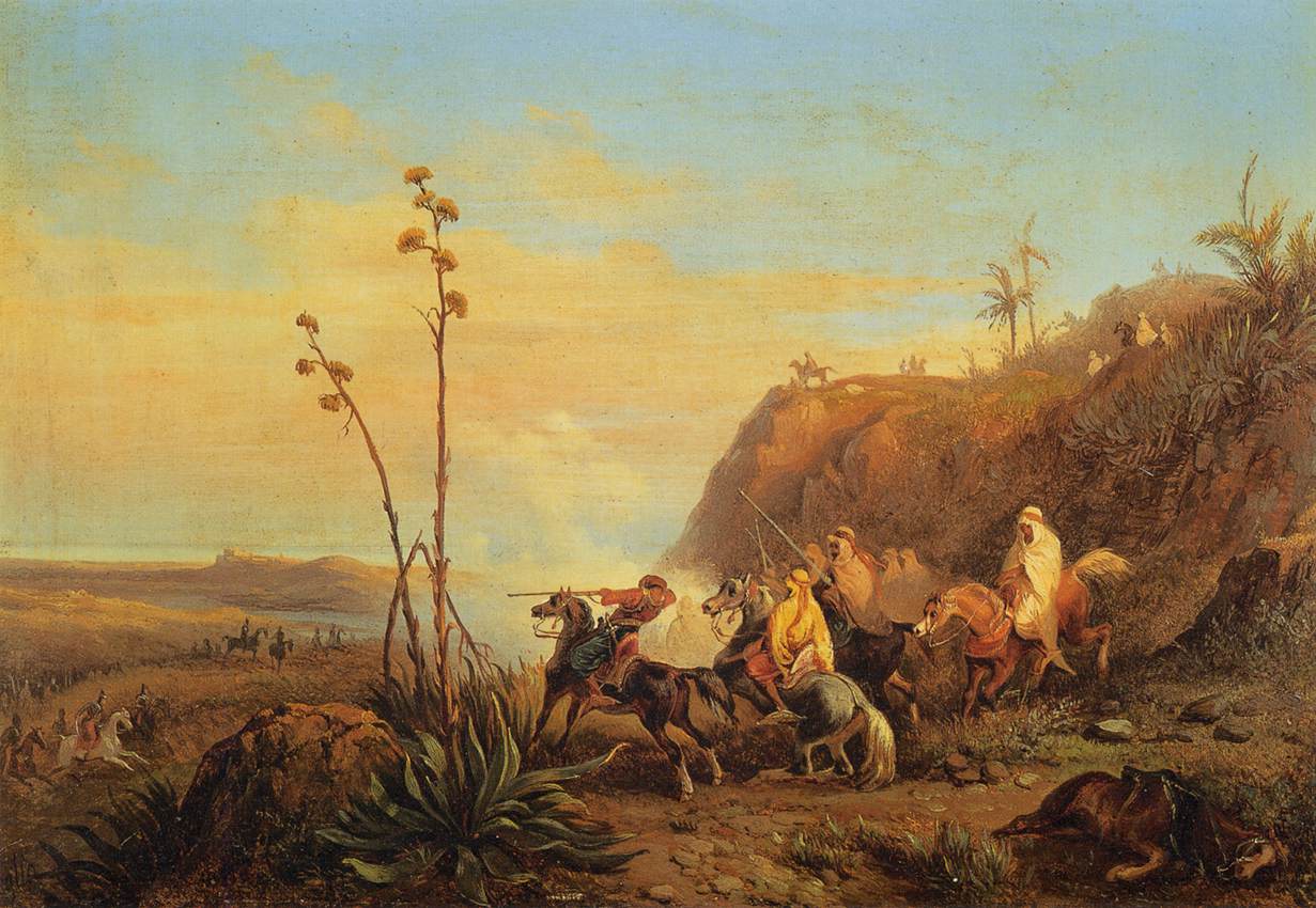 Arabs on Horseback by Massimo d'Azeglio