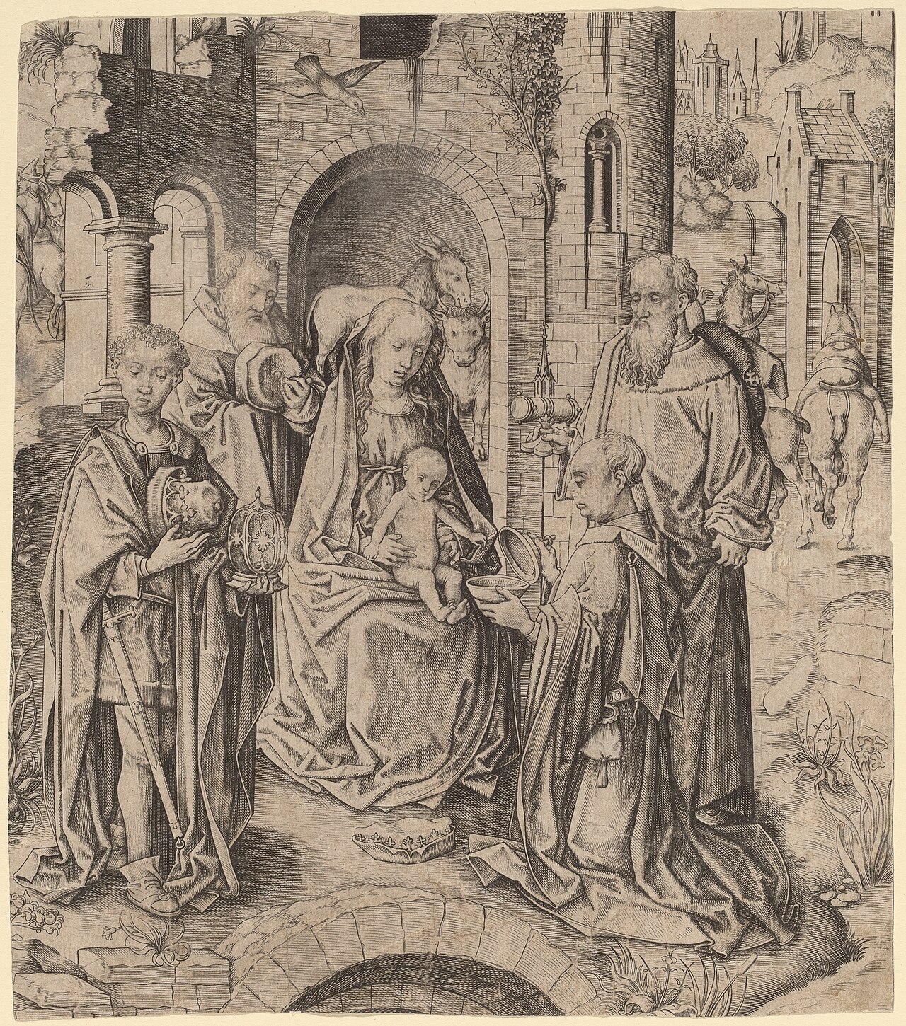 The Adoration of the Magi by Master I. A. M. of Zwolle