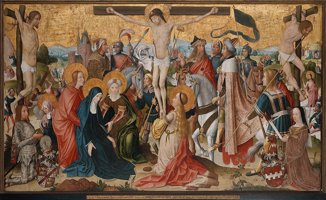 The Crucifixion and Scenes from the Life of Saint John the Baptist by Master of Saint Severin