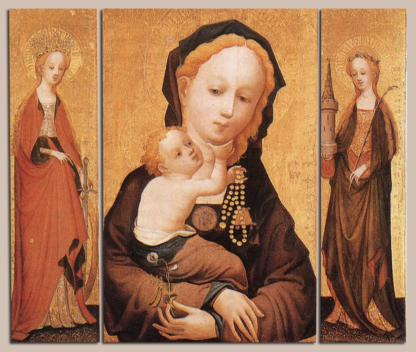 Madonna of the flowering sweetpea by Master of Saint Veronica
