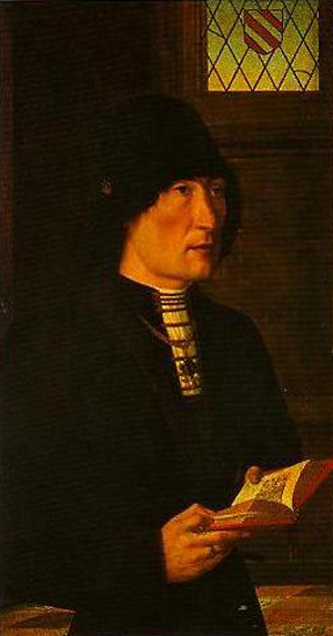 Portrait of Pierantonio Bandini Baroncelli (on the reverse: the annunciation: The Virgin) by Master of the Baroncelli Portraits