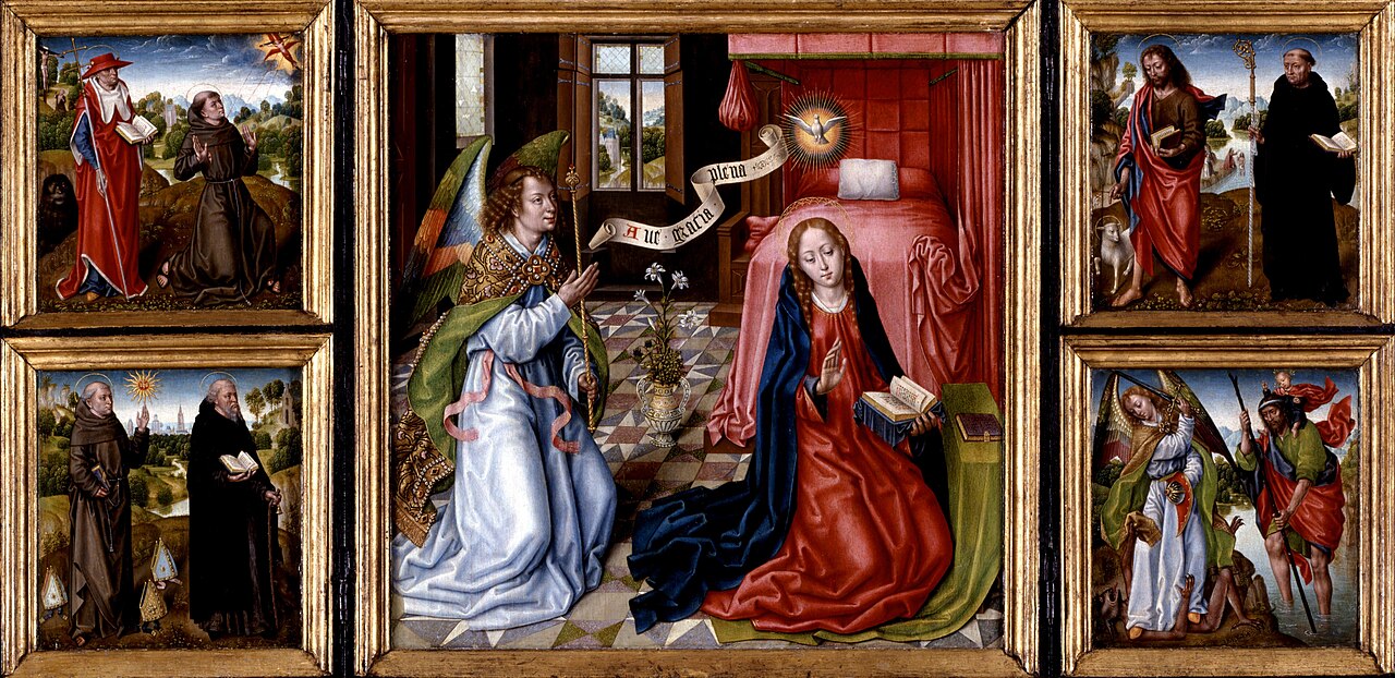 Triptych of the Annunciation by Master of the Bruges Legend of St. Ursula