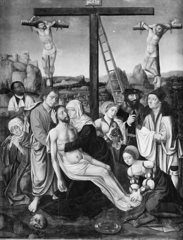 Begrædelsen af Kristi lig by Master of the Holy Blood