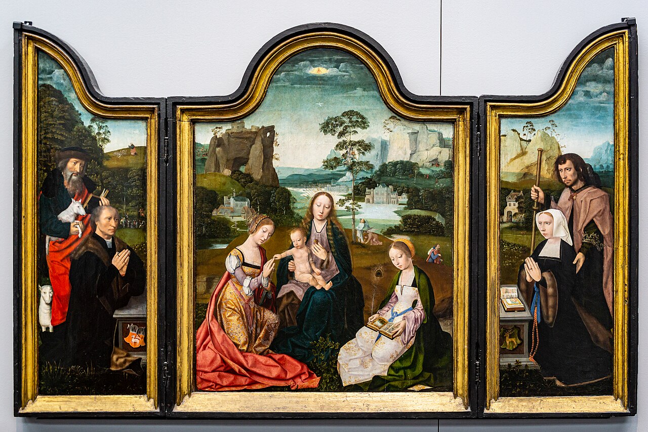 Madonna with the Saints Catherine and Barbara by Master of the Holy Blood
