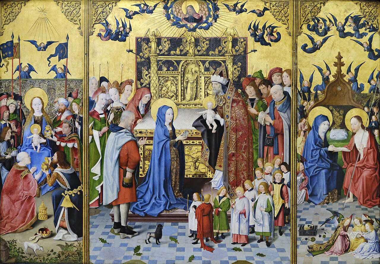 Middle panels of the altarpiece of the seven joys of the Virgin by Master of the Holy Kinship the Younger
