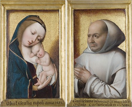 Diptych: ''Virgin and Child'' and ''Portrait of Willem van Bibaut'' by Master of the Legend of the Magdalene
