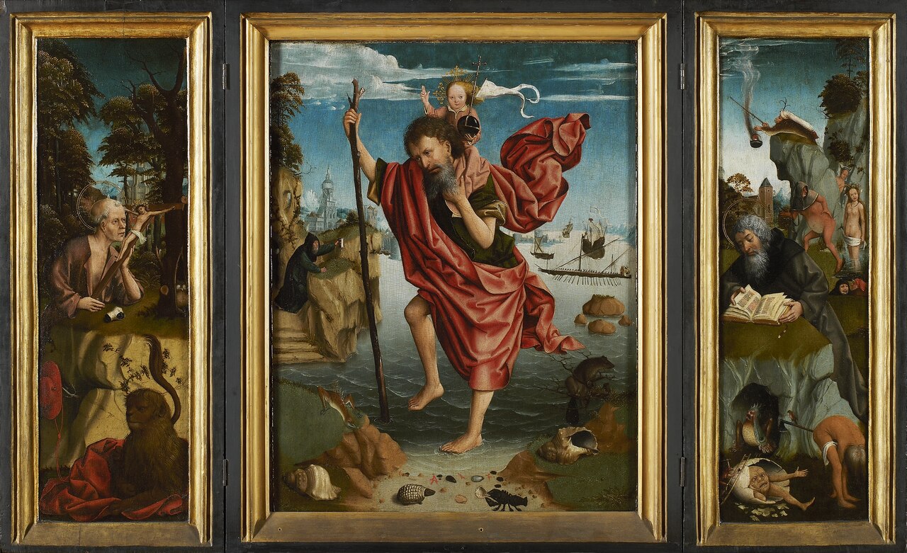 Triptych of St Christopher by Master of the Legend of the Magdalene