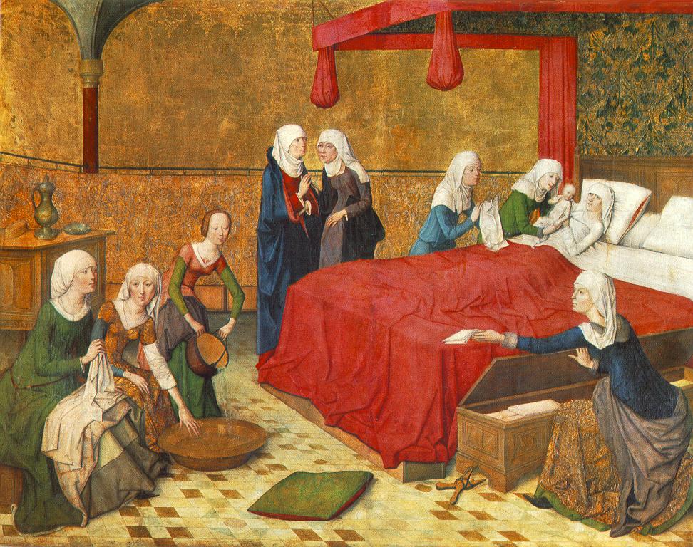 Nativity of Mary by Master of the Life of the Virgin by Master of the Life of the Virgin