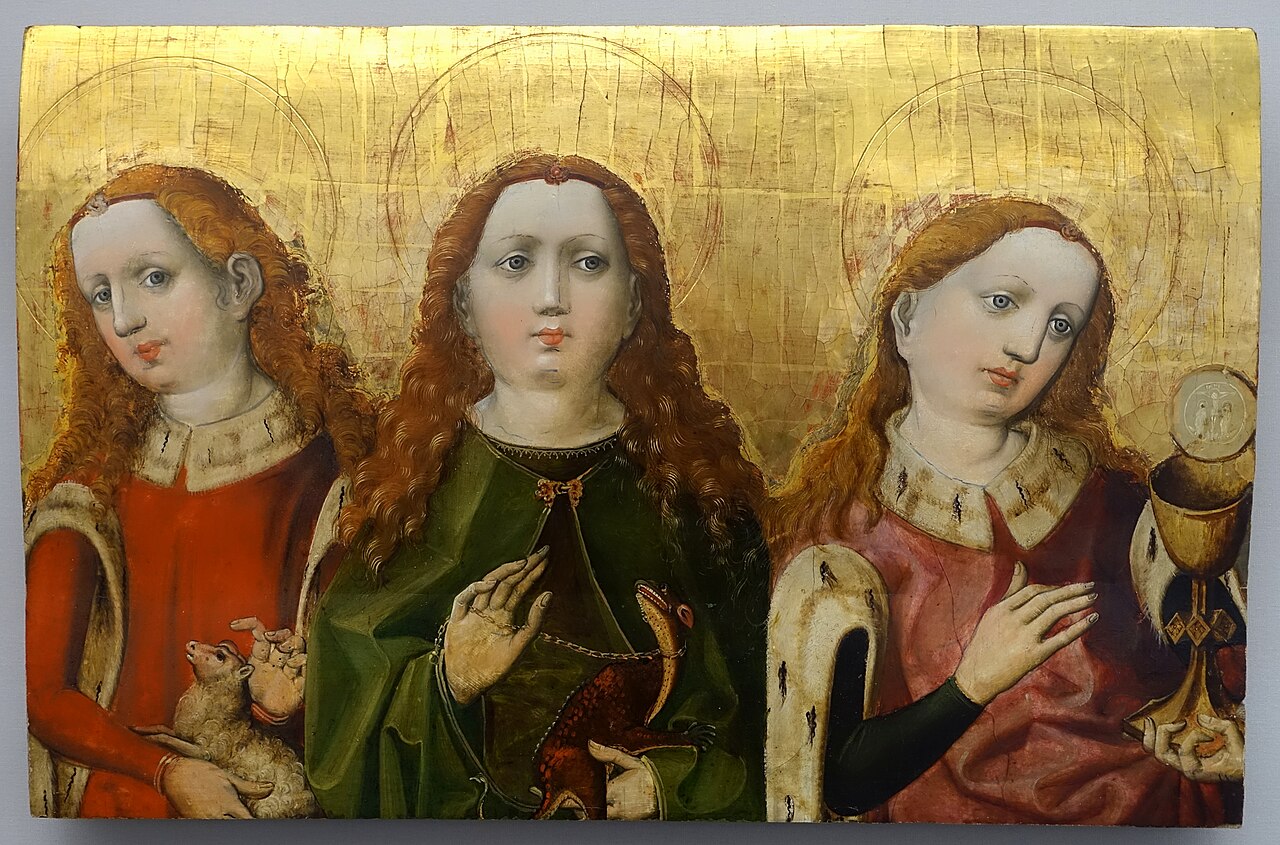 Saint Agnes, Saint Margaret and Saint Barbara by Master of the Tucher Altarpiece