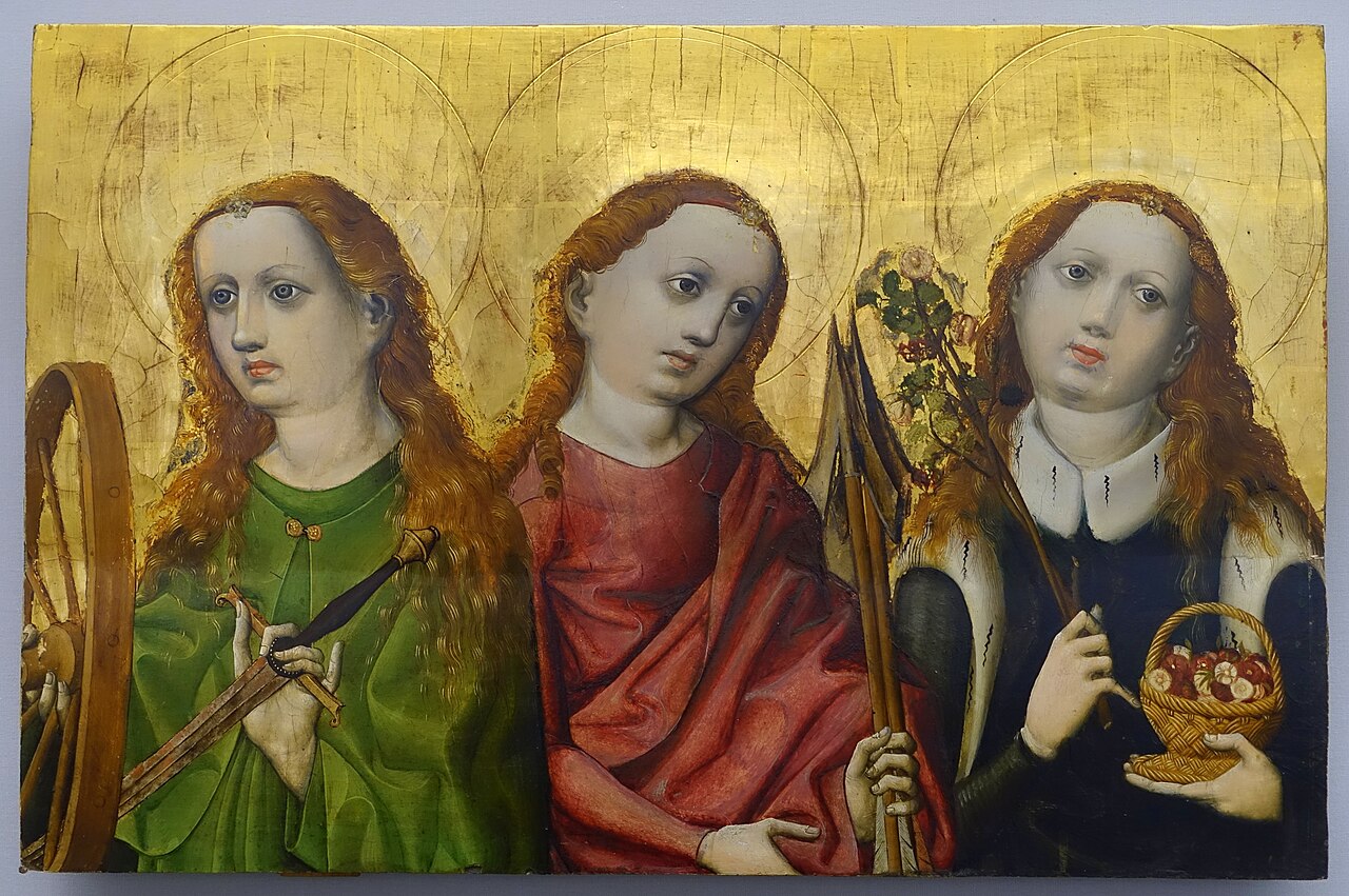 Saint Catherine, Saint Ursula and Saint Dorothy by Master of the Tucher Altarpiece
