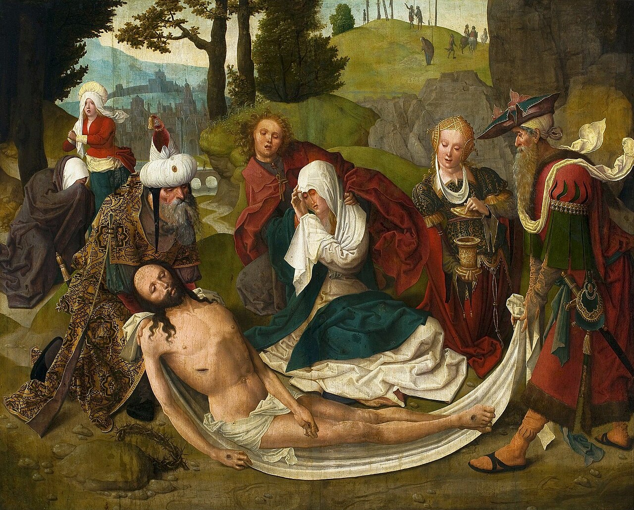 The lamentation over the dead Christ by Master of the Von Groote Adoration