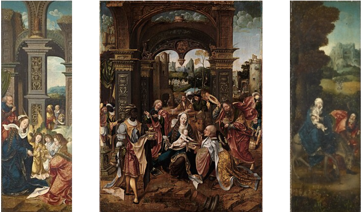 Triptych Adoration of the Magi (deconstructed 1808) by Master of the Von Groote Adoration
