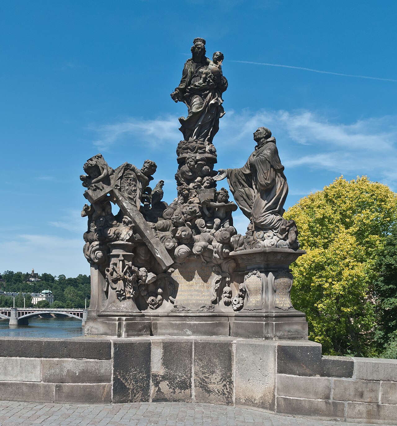 Statues of Madonna and Saint Bernard, Charles Bridge by Matej Václav Jäckel
