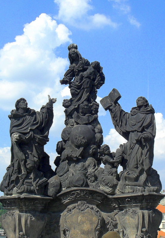 Statues of Madonna, Saint Dominic and Thomas Aquinas, Charles Bridge by Matej Václav Jäckel