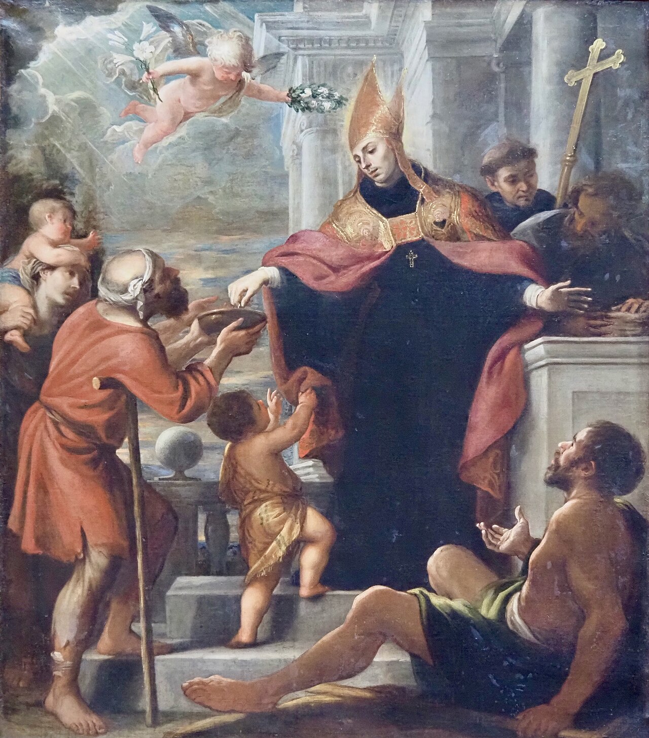 Saint Thomas of Villanova Giving Alms by Mateo Cerezo