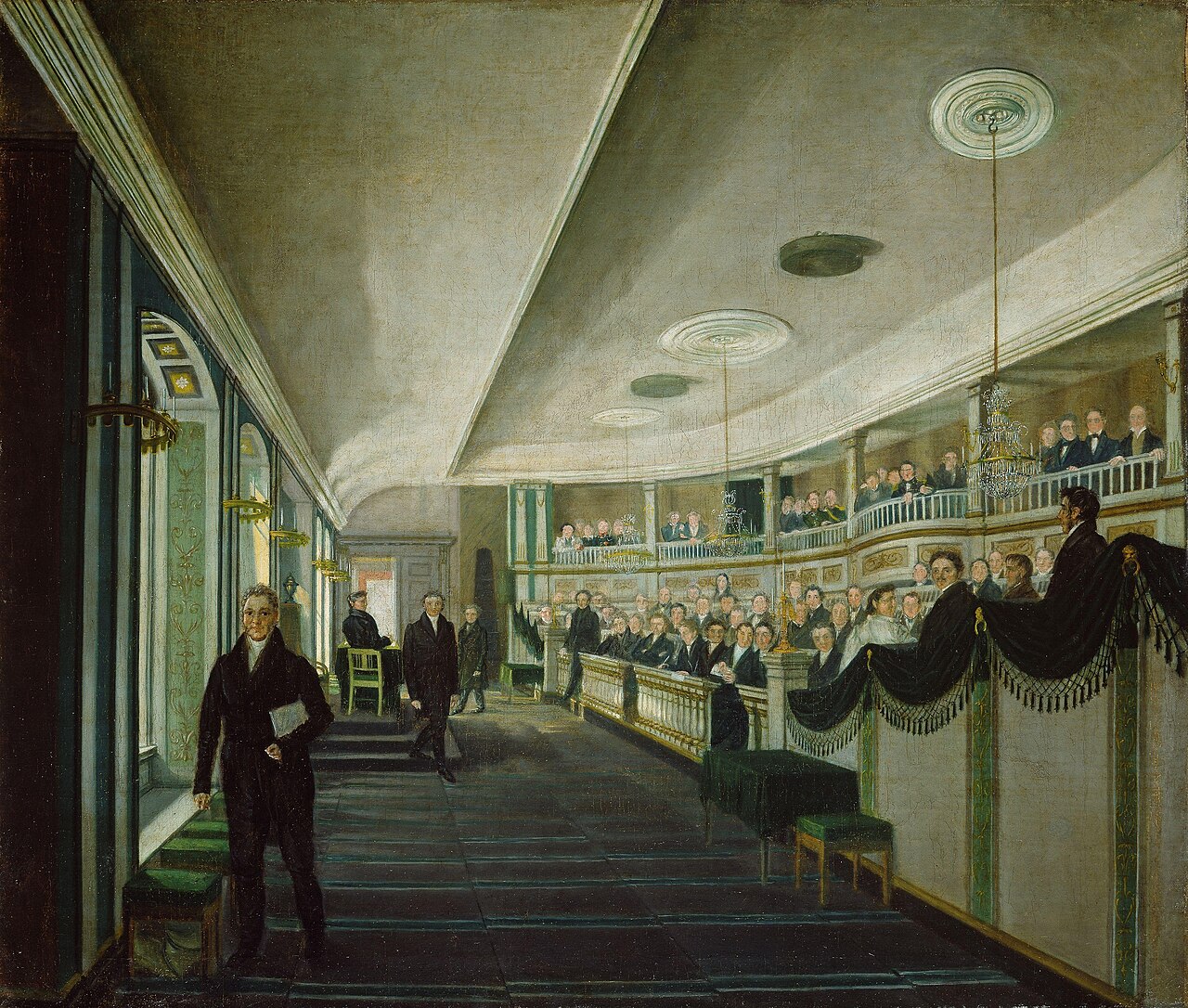Fra et møte i den gamle Stortingssalen i Christiania Katedralskole by Mathias Stoltenberg