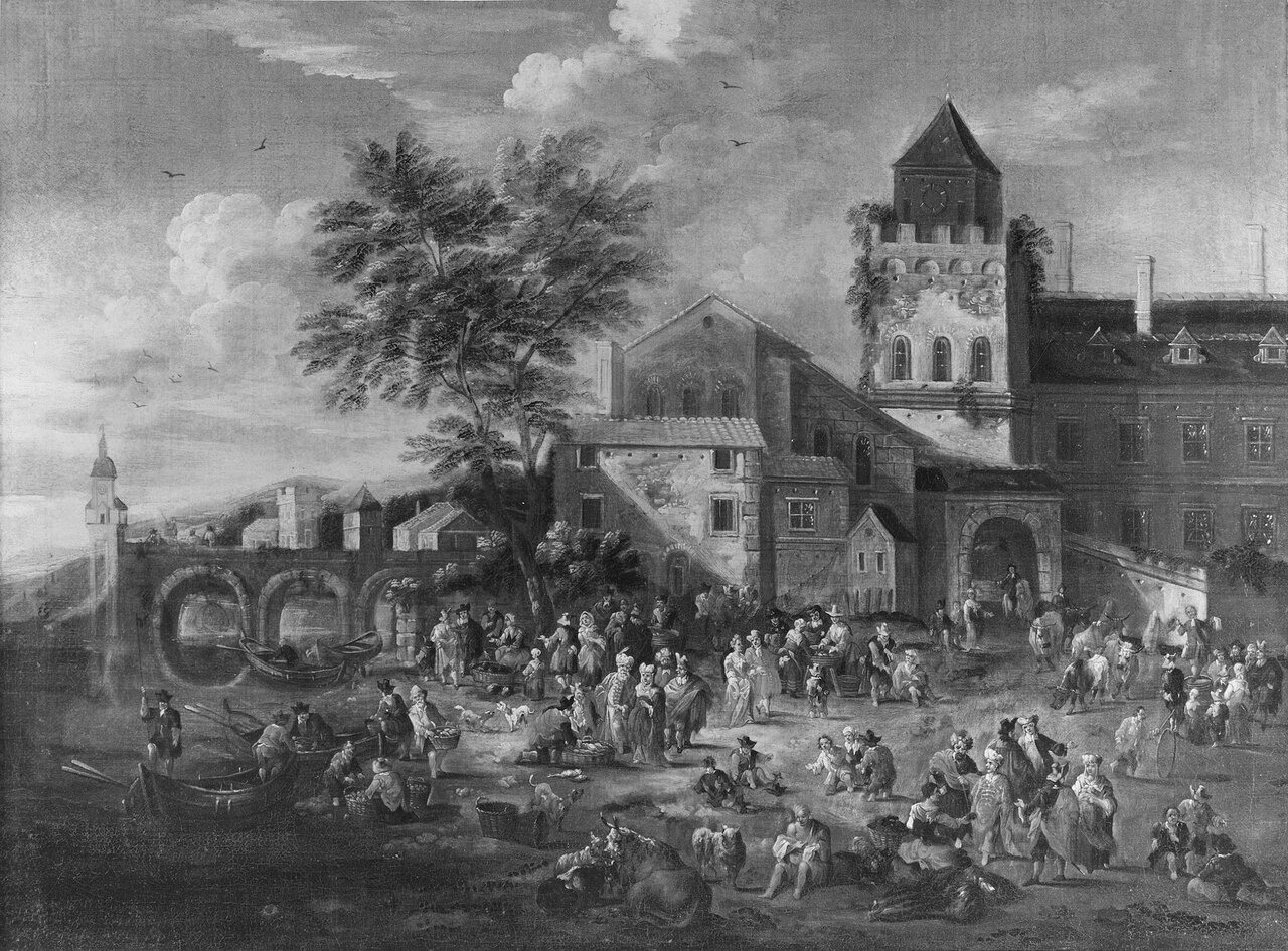Market Square in a Town by Mathys Schoevaerdts