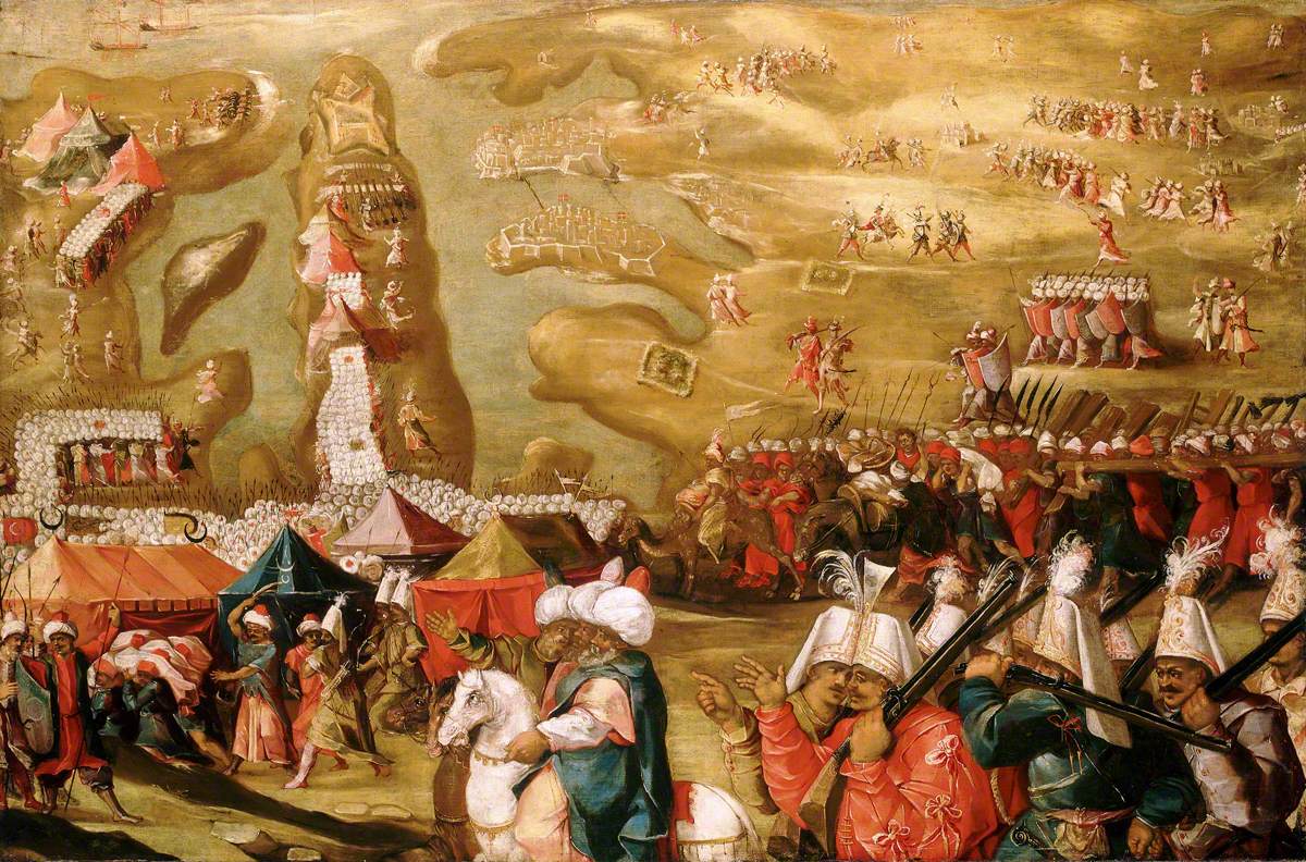 The Siege of Malta: Siege and Bombardment of Saint Elmo, 27 May 1565 by Matteo Perez d'Aleccio
