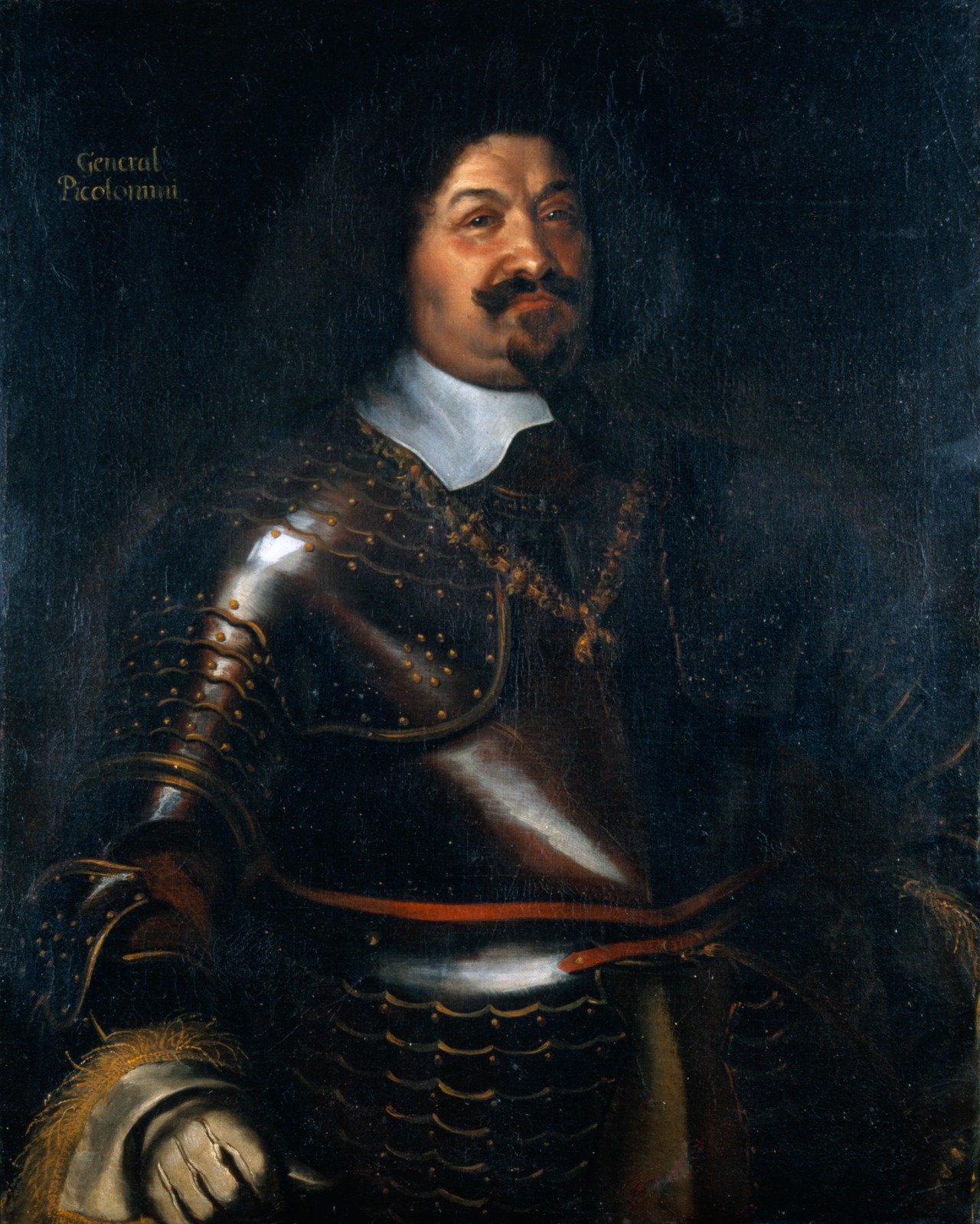 Ottavio Piccolomini in Armour by Matthäus Merian