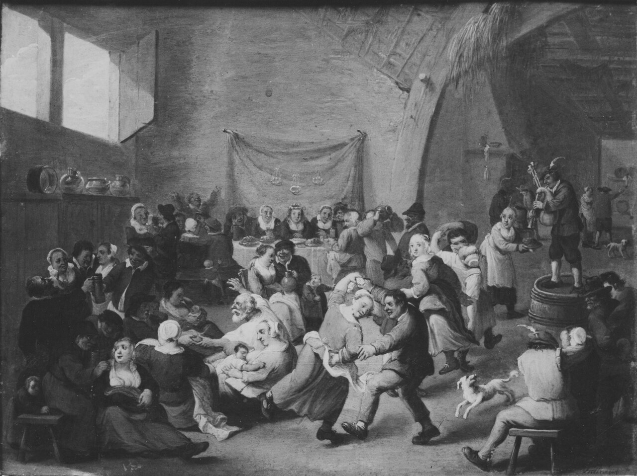 Village Wedding by Mattheus van Helmont