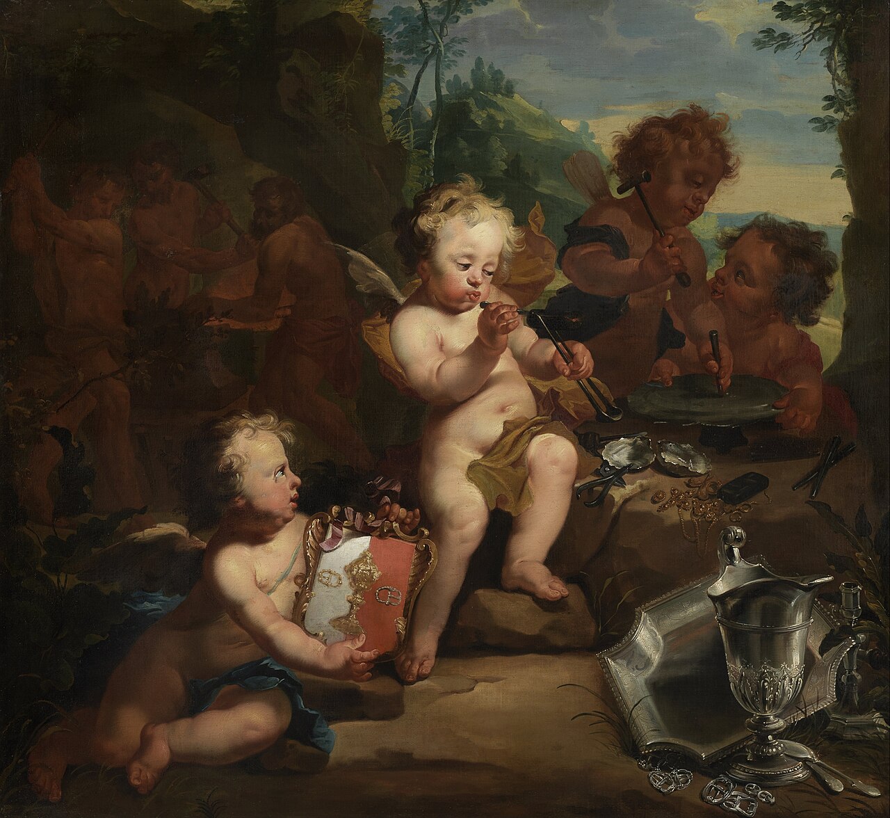 Allegory of the silversmith's trade by Matthias de Visch