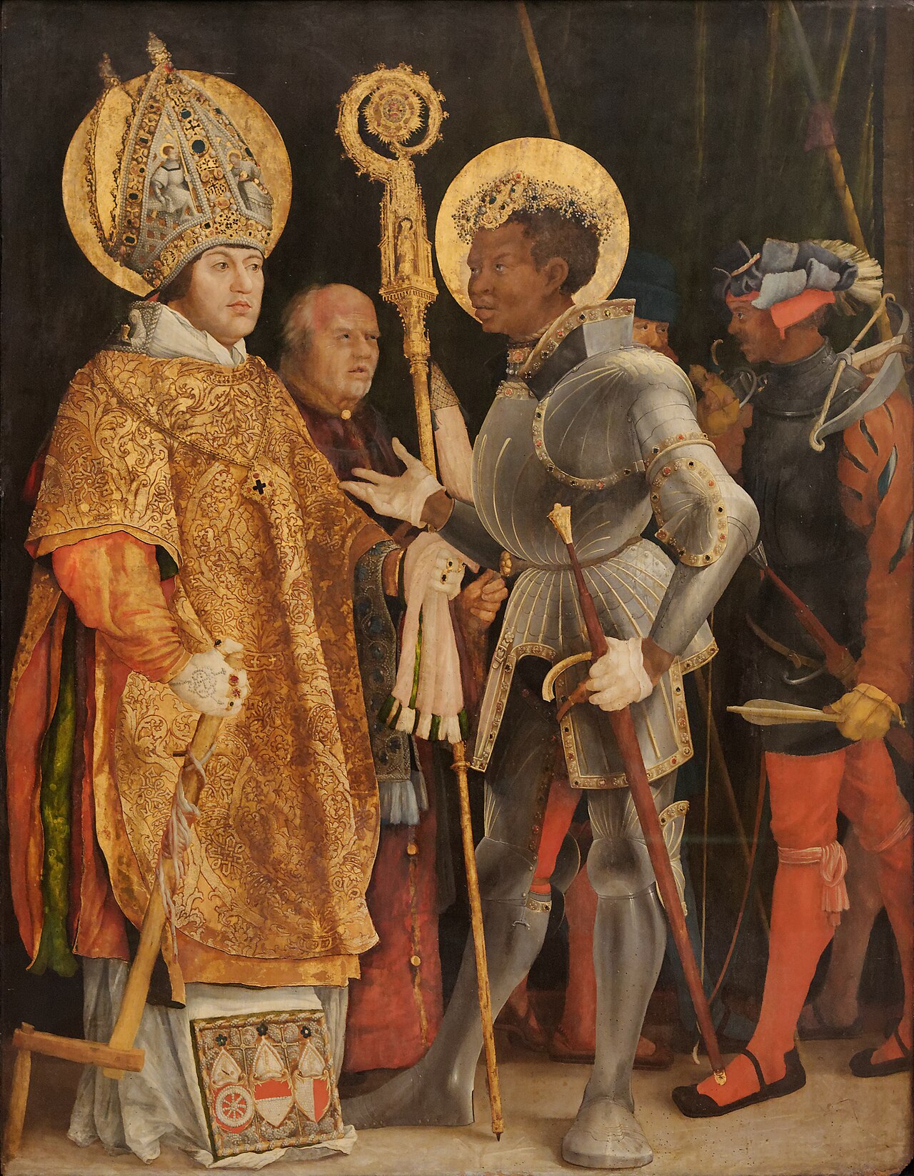 Meeting of St Erasm and St Maurice by Matthias Grünewald