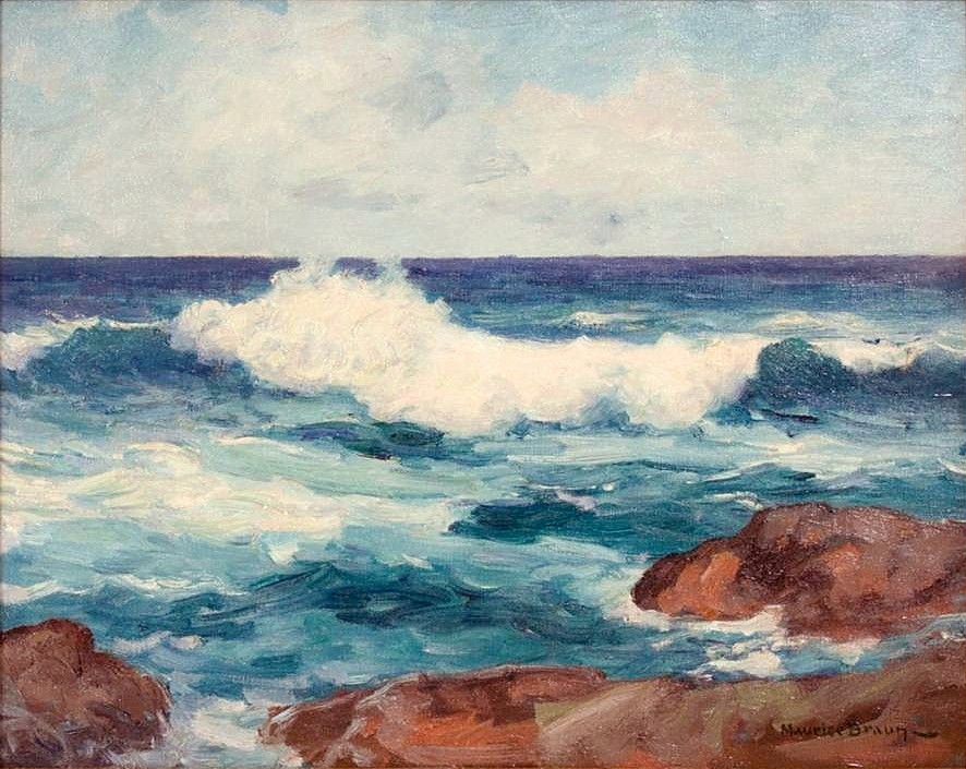 Crashing Surf Near Point Loma, California by Maurice Braun