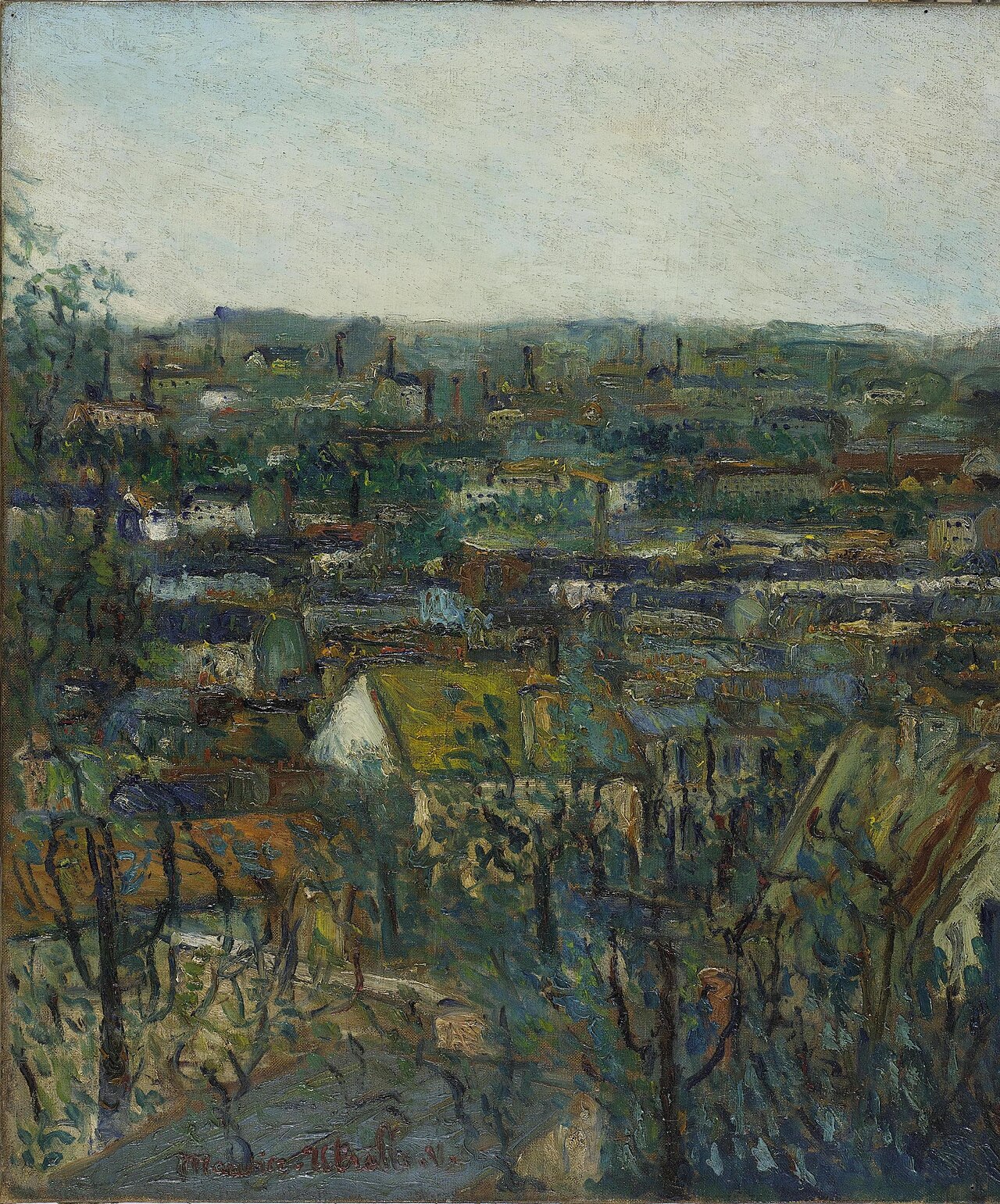 Toits à Montmagny by Maurice Utrillo