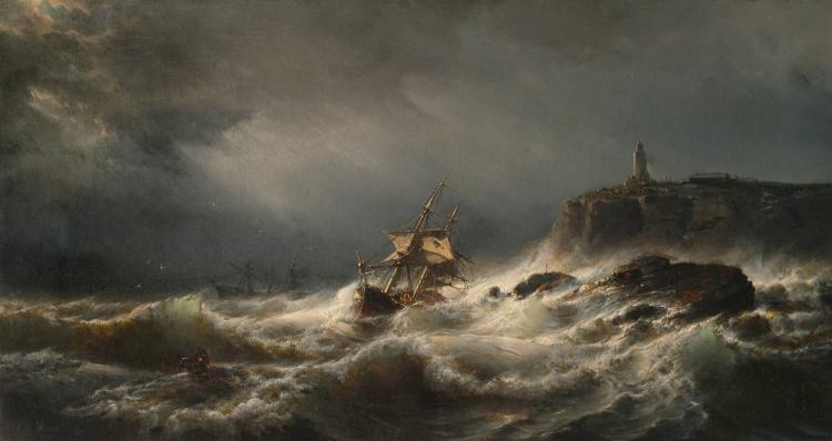 Wreck on the Isle of Jersey by Mauritz de Haas