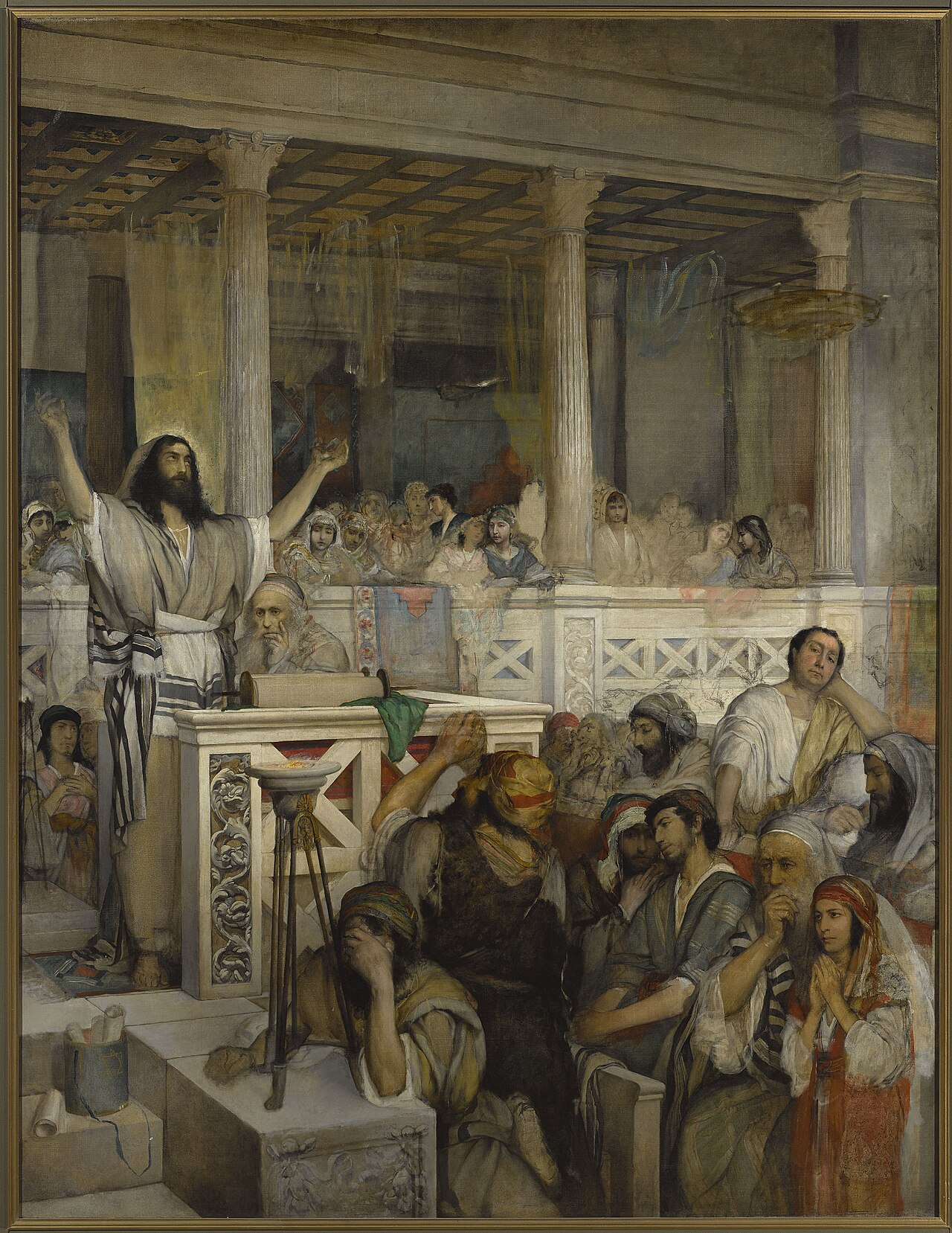 Christ preaching at Capernaum by Maurycy Gottlieb