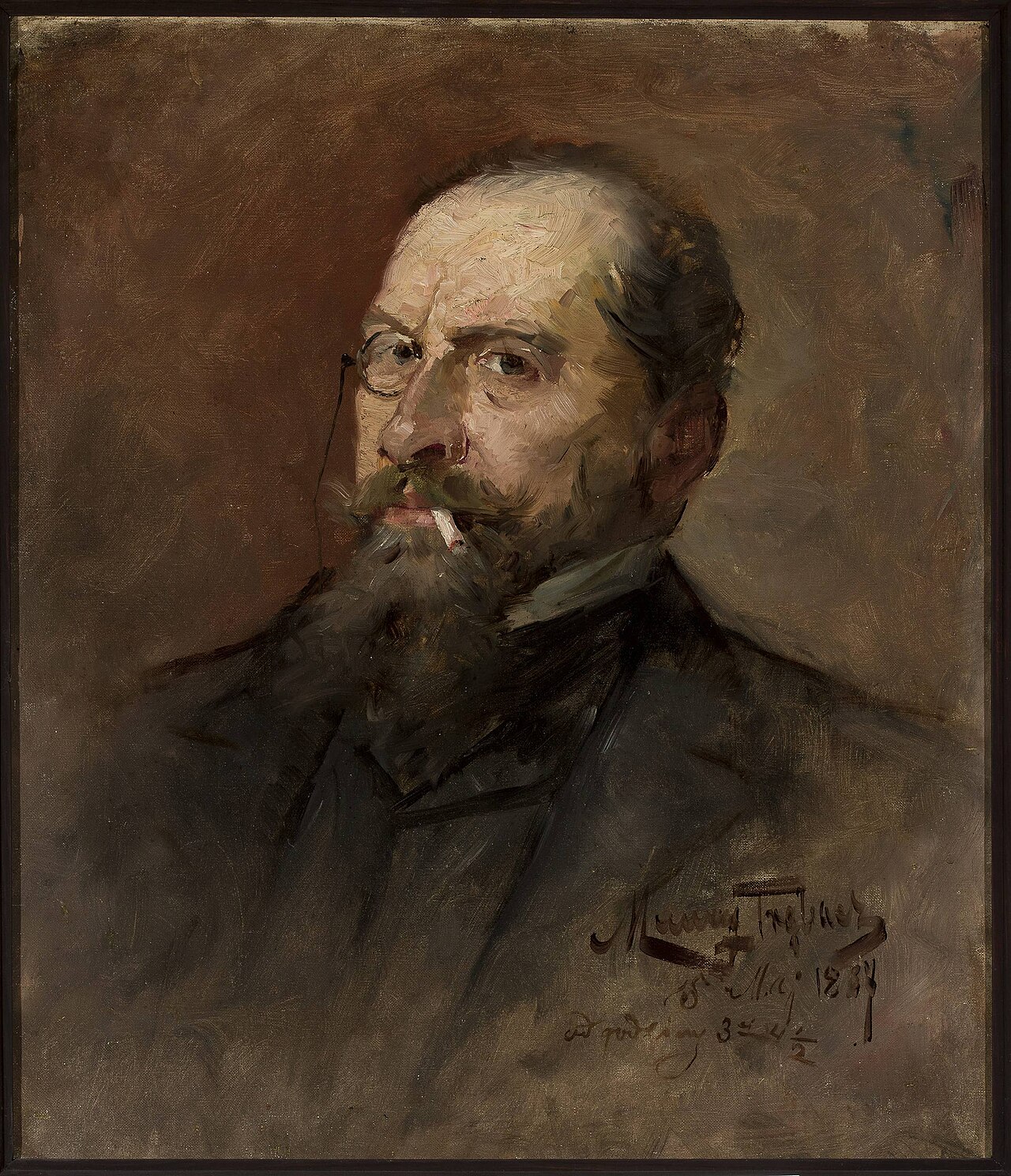Portrait of Lucjan Wrotnowski, painter by Maurycy Trębacz