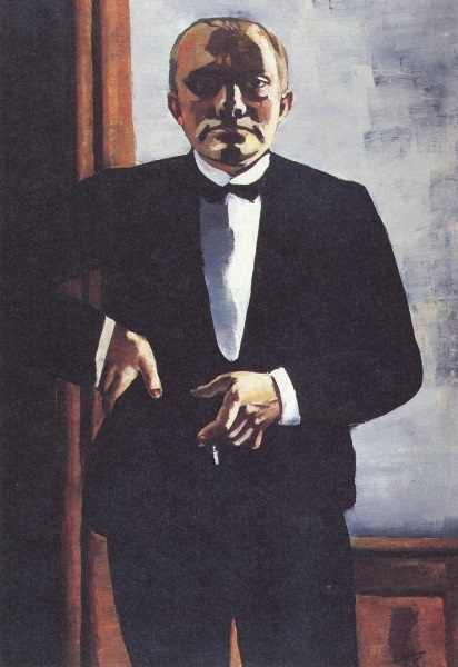 Self-Portrait in Tuxedo by Max Beckmann