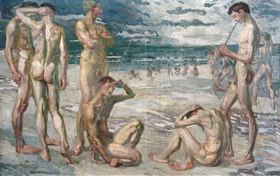 Young Men by the Sea by Max Beckmann