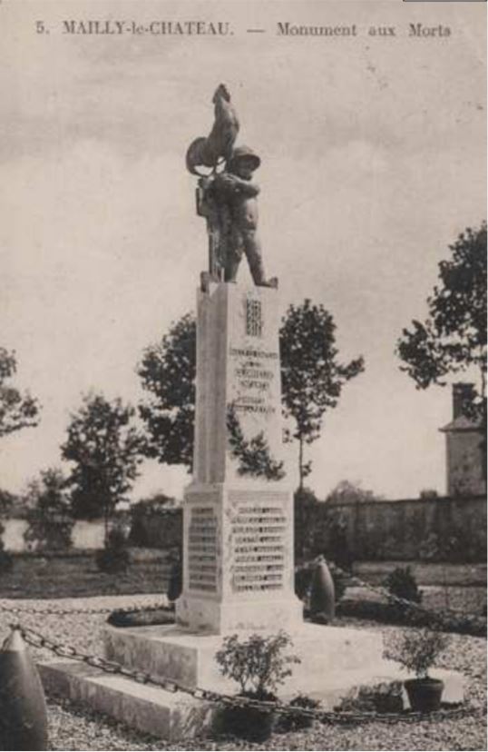 War memorial of Mailly-le-Château by Max Blondat